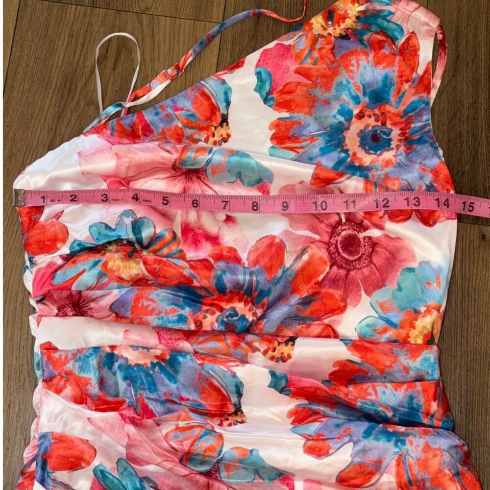Hello Molly That's So Fetch White, Blue, Coral Elianna Floral Maxi Dress Size 4 - Picture 7 of 10